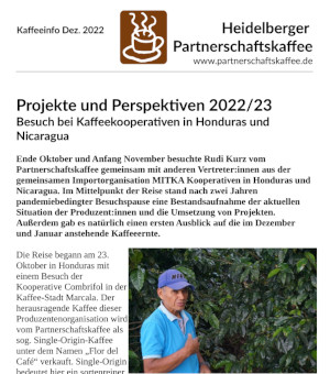 Bericht über Projekte und Perspektiven 12-2022