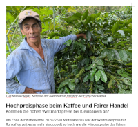 Information zu Hochpreisphase Kaffee und Fairer Handel